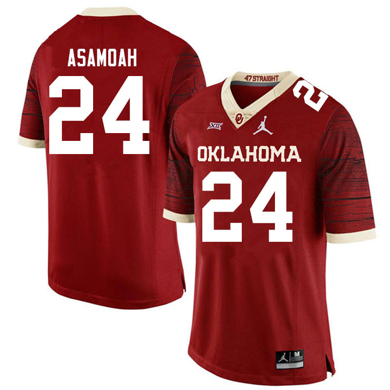 Men #24 Brian Asamoah Oklahoma Sooners Jordan Brand Limited College Football Jerseys Sale-Crimson